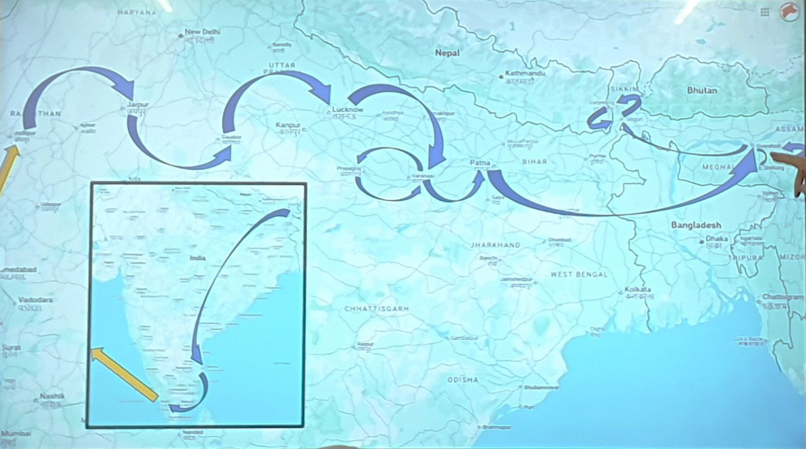 Ian's journey across India